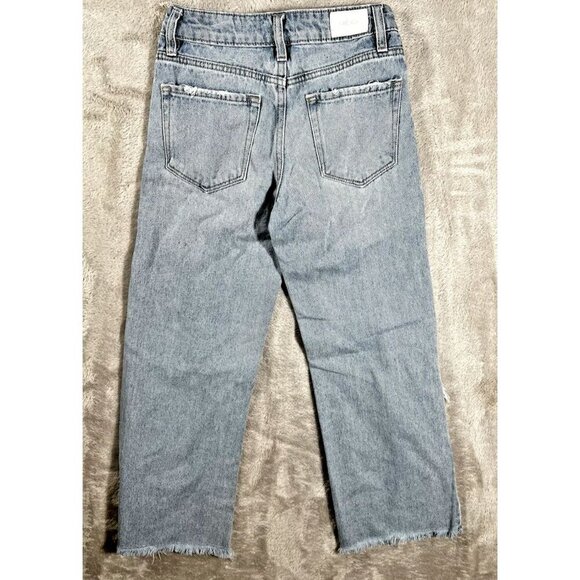 RSQ Girls Wide Leg Distressed Jeans - Size 8 - Picture 2 of 7